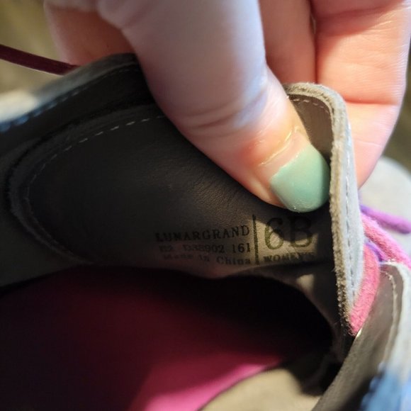 Cole Haan Lunargrand Chukka Boots Ironstone Gray Pink Lace Up Womens Sz 6B - Picture 7 of 8